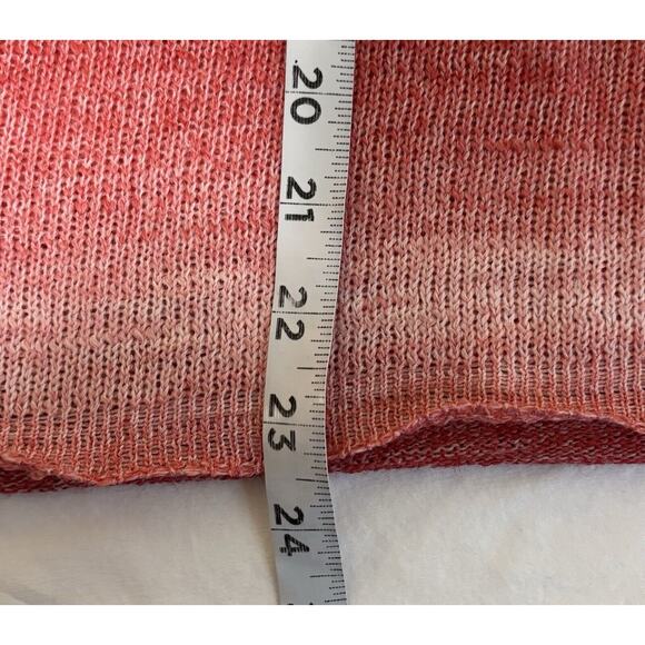 Prana Nightingale Size M Sweater Twisted Open Back Pink Ombre Wool Blend Ballet - Picture 10 of 10